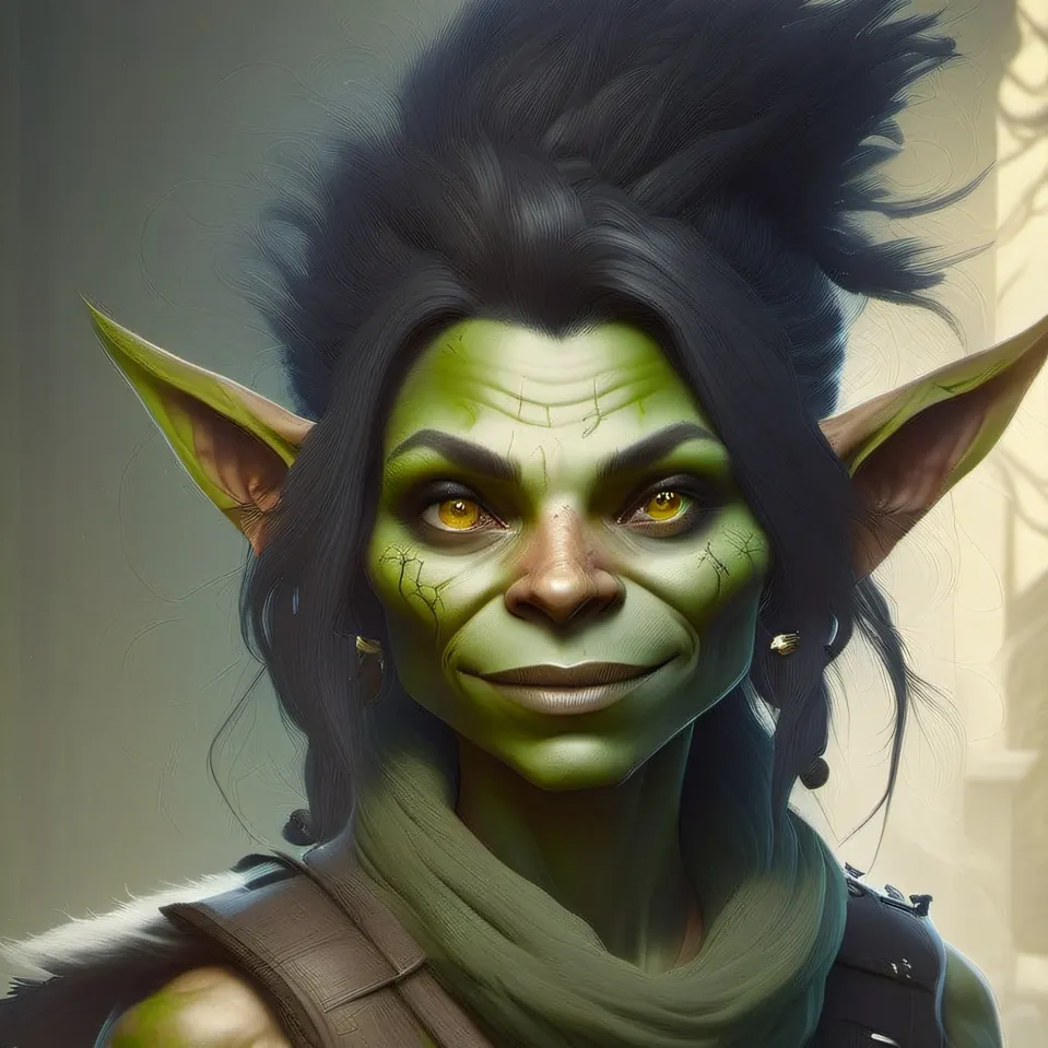 chat with ai character: girl goblin tribe