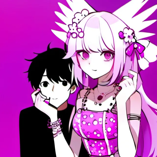 chat with ai character: pinkykitandvioletk