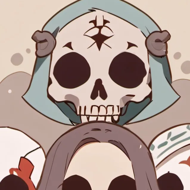 chat with ai character: scattered skull