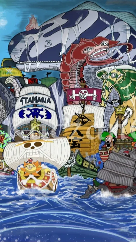 ai character: Luffy's execution. background