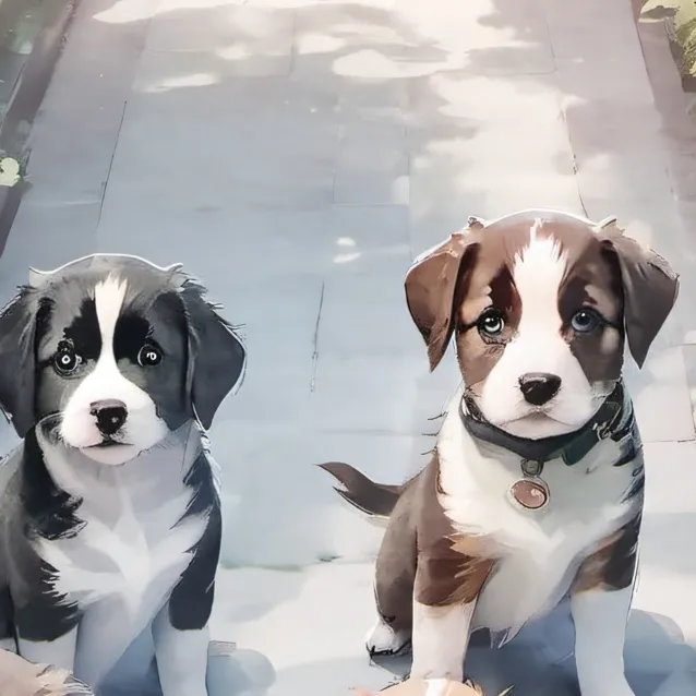 chat with ai character: 6 puppies 