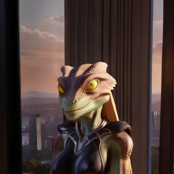 chat with ai character: Female krogan