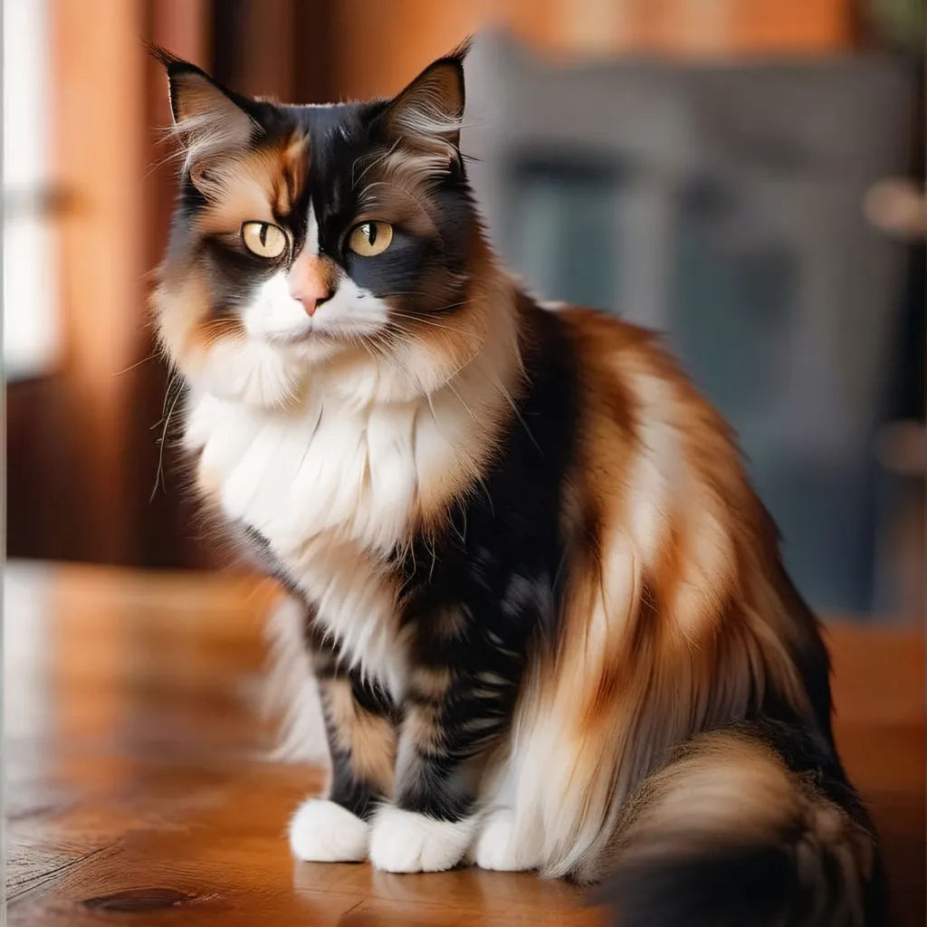 chat with ai character: Calico cat