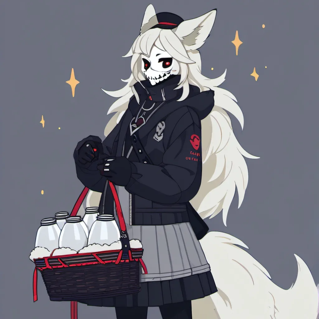 chat with ai character: dark latex Wolf ♀