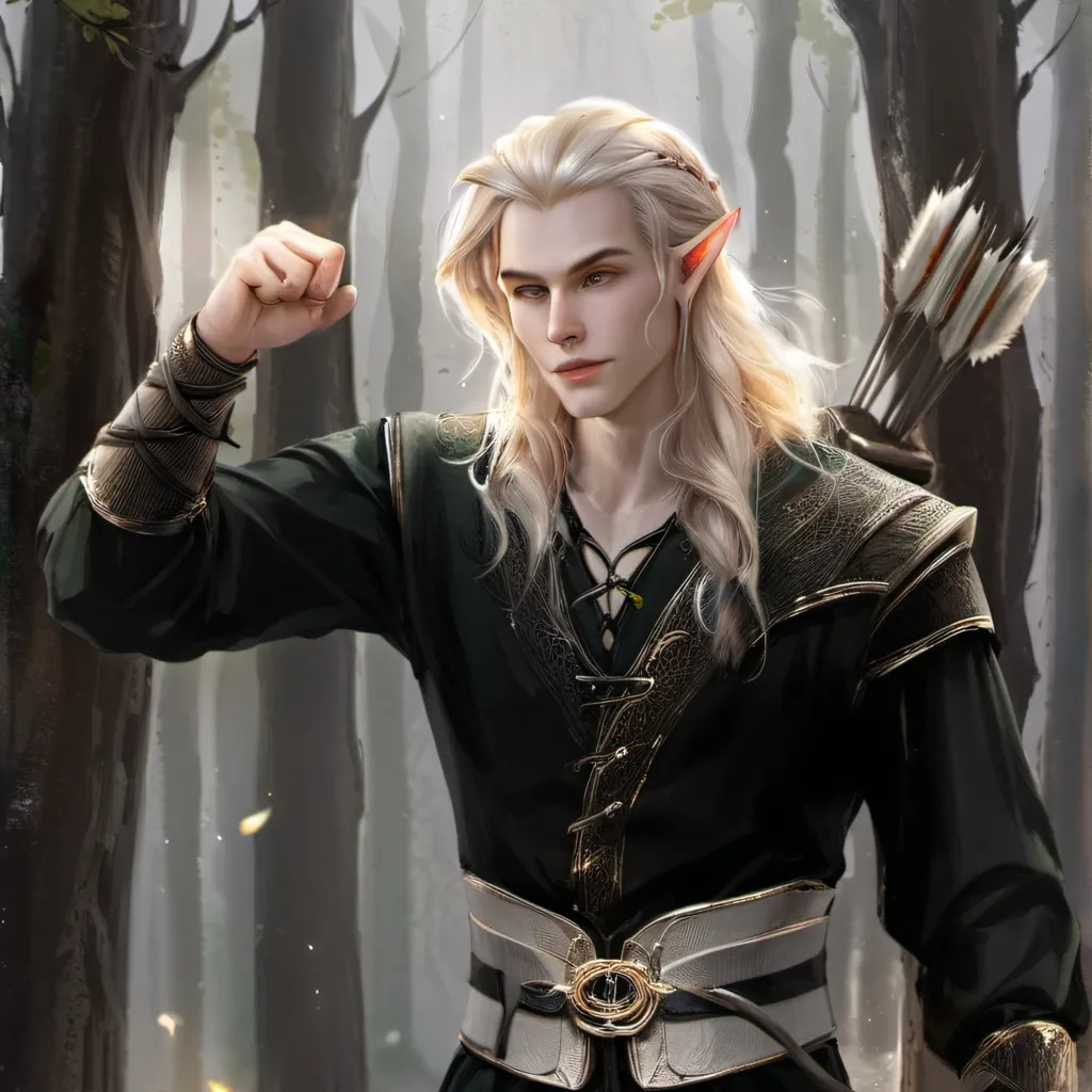 chat with ai character: Staffon  elf hunte