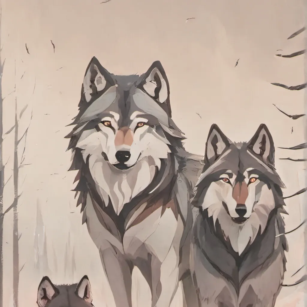 chat with ai character: Wolf family