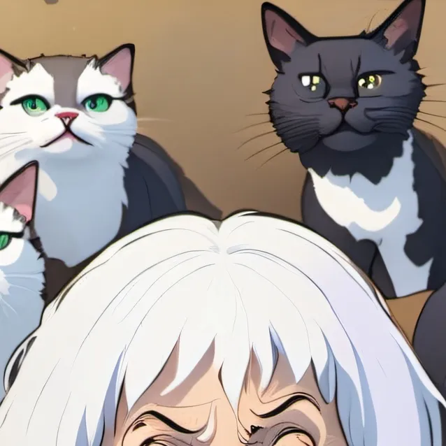 chat with ai character: Crazy Cat Lady