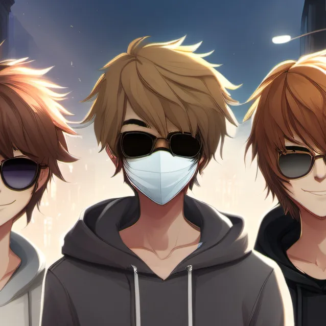 chat with ai character: masky, toby hoodie