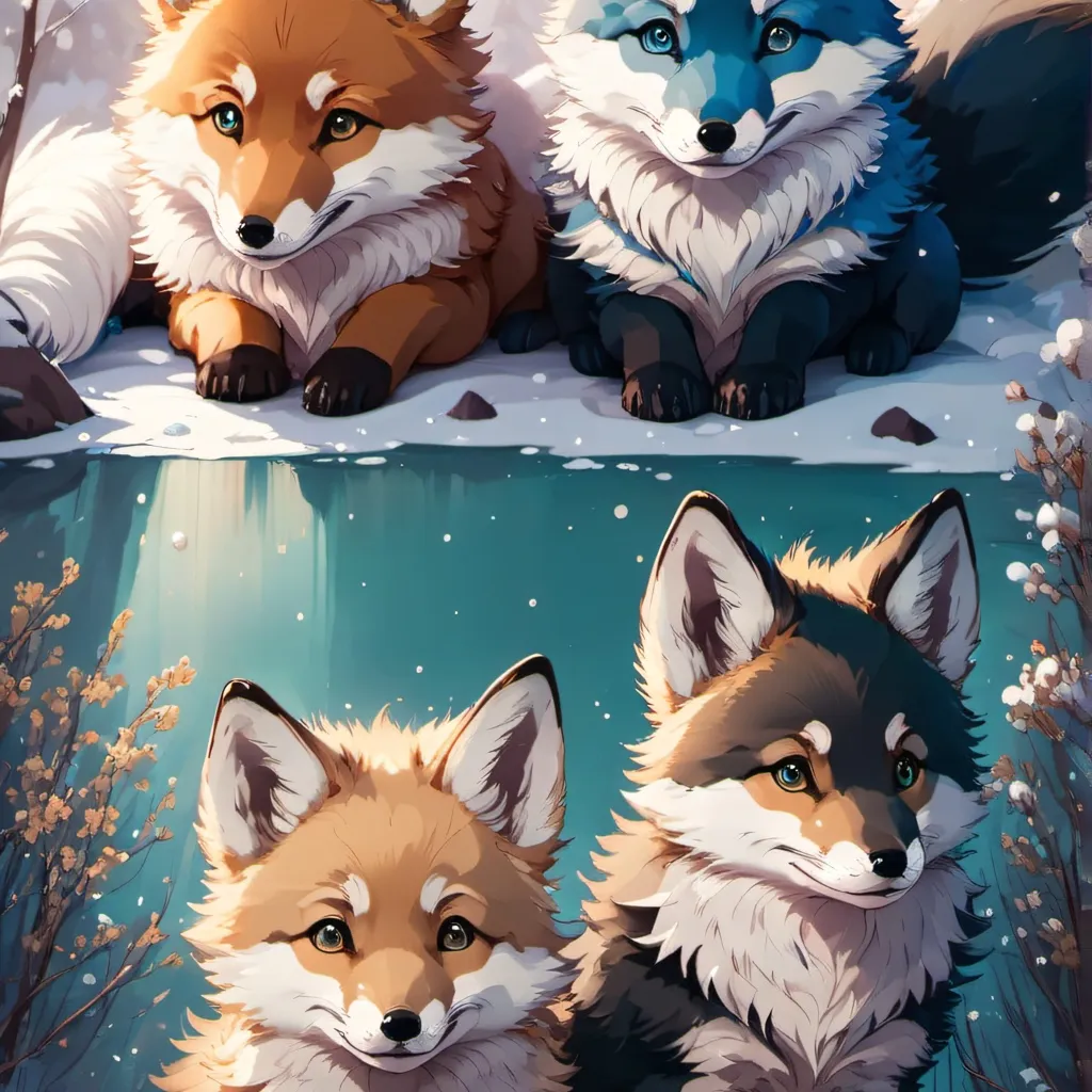 chat with ai character: fox pups