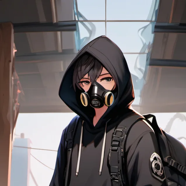 chat with ai character: Mask boy