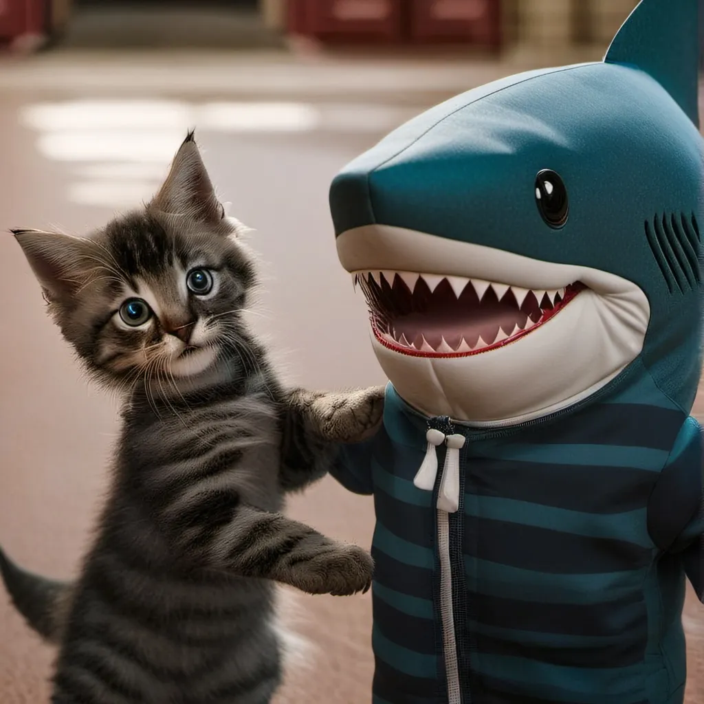 chat with ai character: Shark costume 