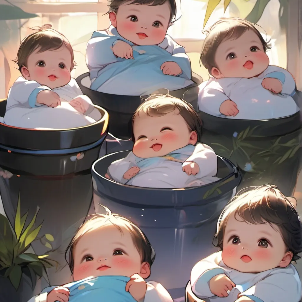 chat with ai character: alot of babys