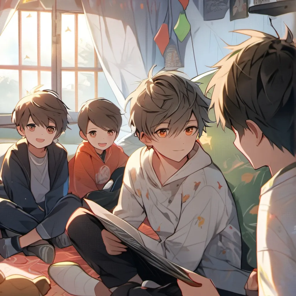 chat with ai character: The boy sleepover