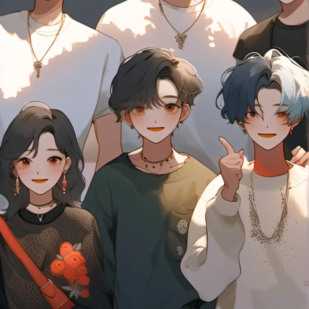 chat with ai character: Friend group 