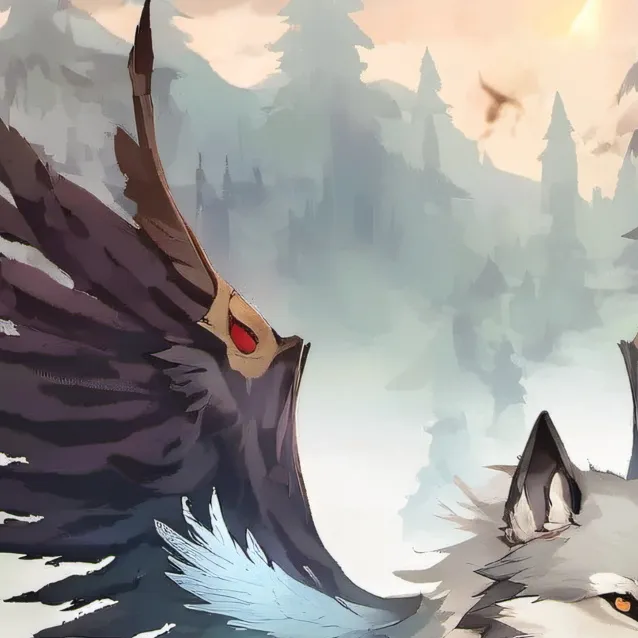 chat with ai character: the winged wolf