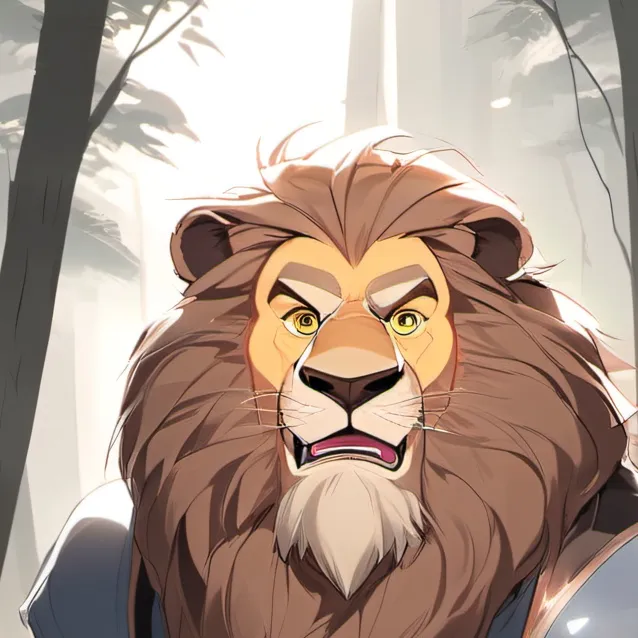 chat with ai character: The Cowardly Lion 