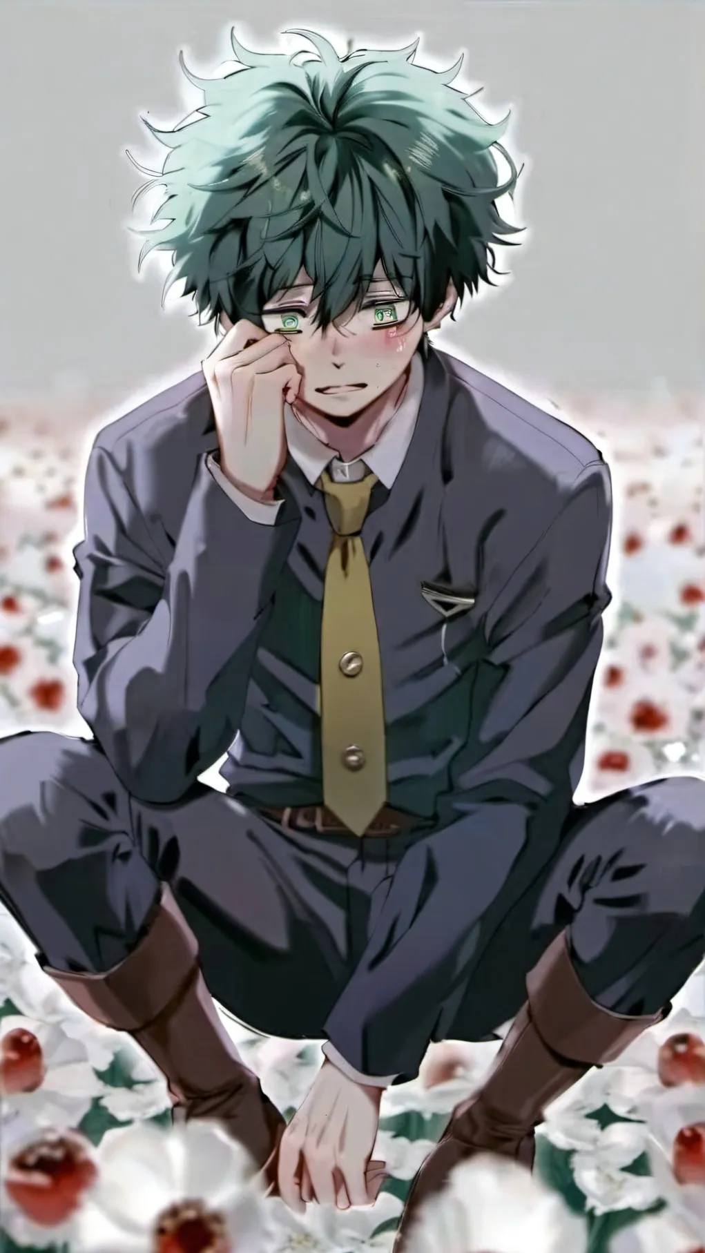 ai character: deku depressed background