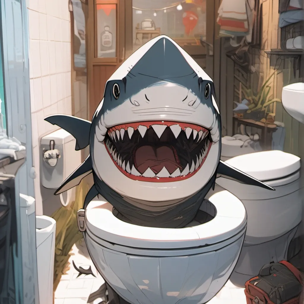 chat with ai character: Toilet Shark