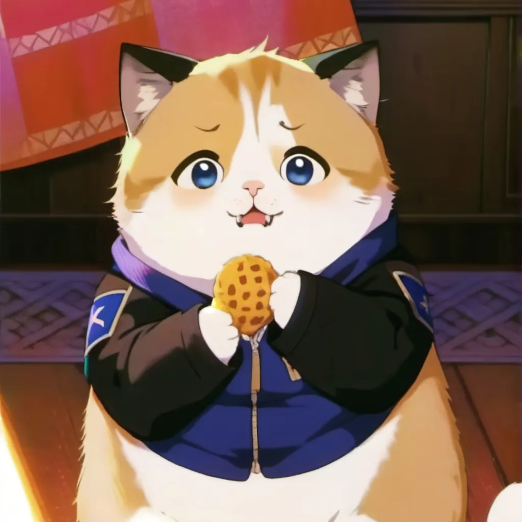 chat with ai character: obese kitten