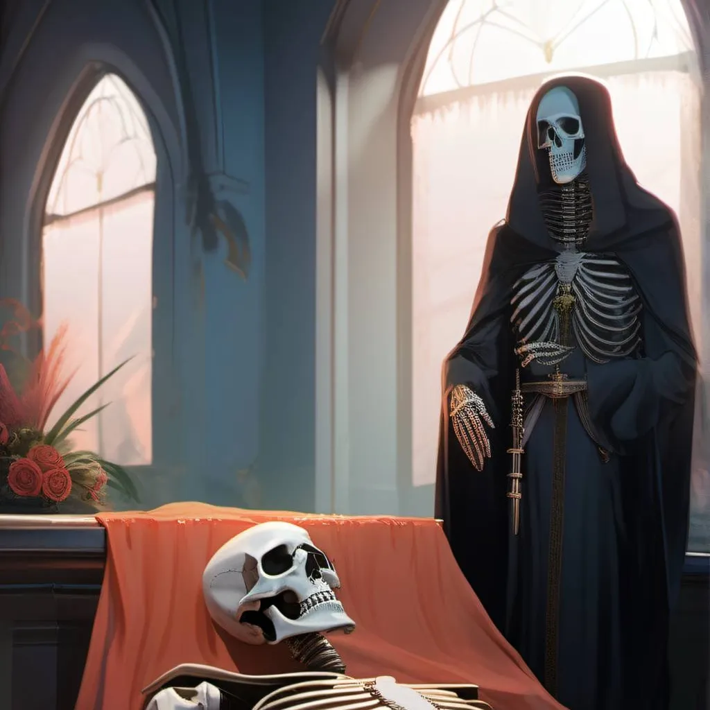 chat with ai character: death only this  1