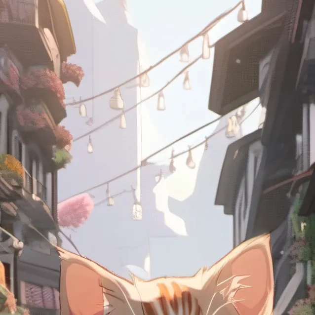 chat with ai character: my cat geroge (: 