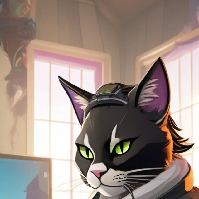chat with ai character: gamer cat(tom)