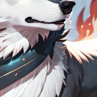 chat with ai character: Dire wolf flame