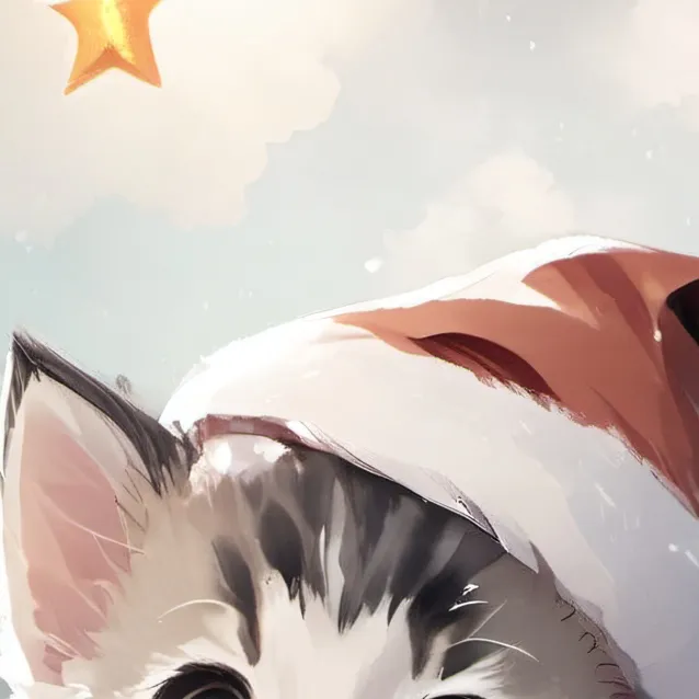 chat with ai character: christmas kitty