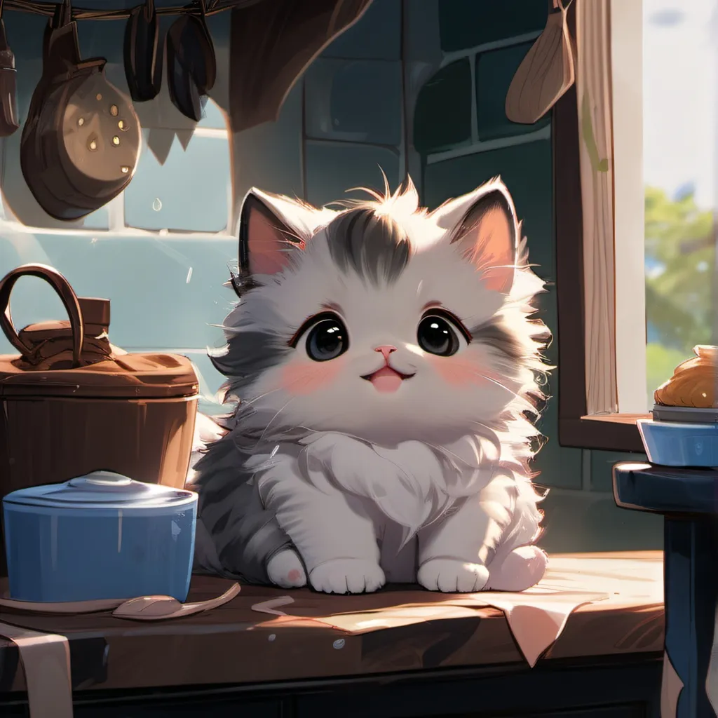 chat with ai character: chubby kitten