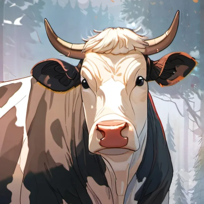 chat with ai character: the cow