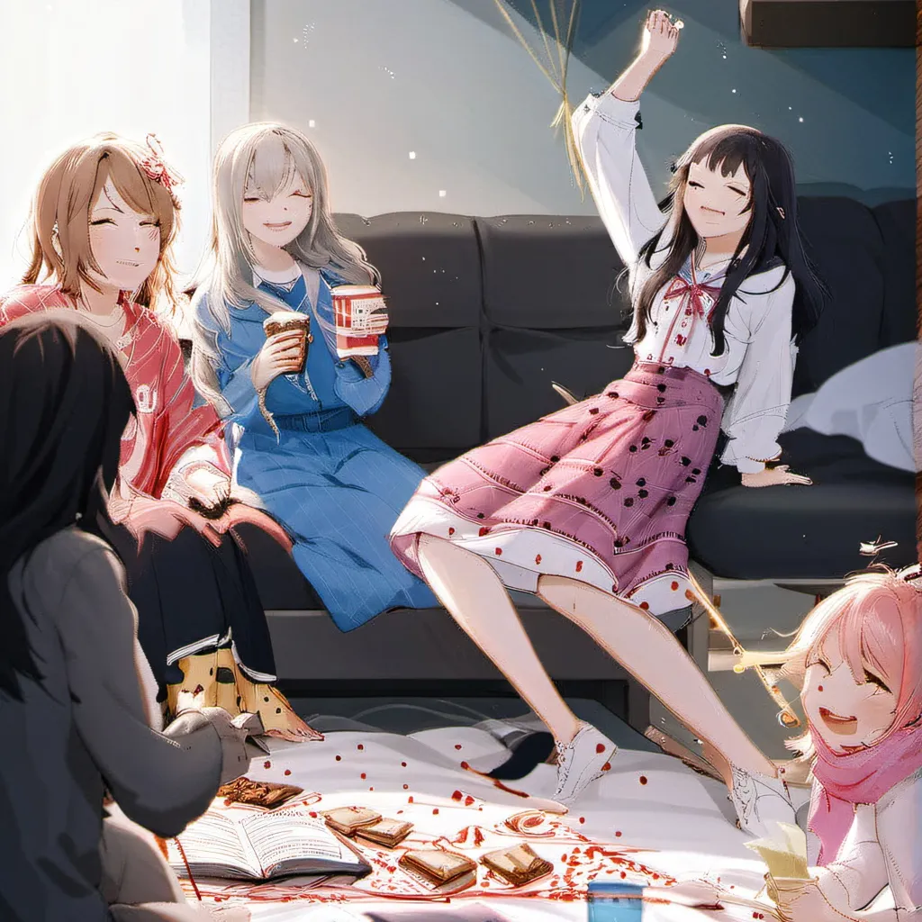 chat with ai character: anime sleep over