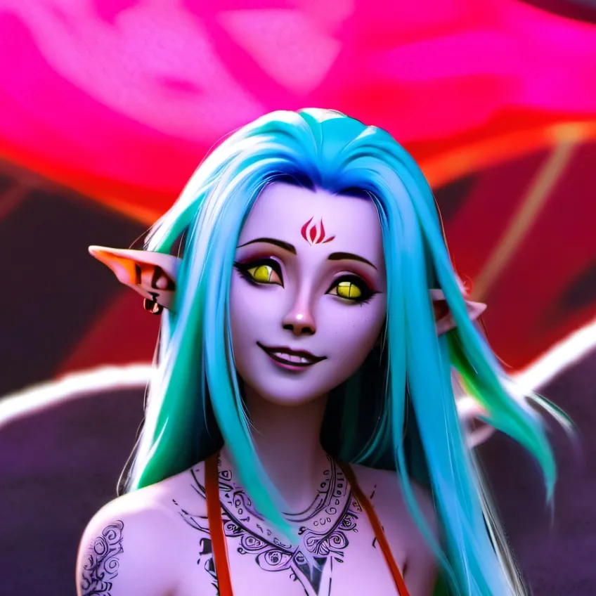 chat with ai character: Rica, merging imp