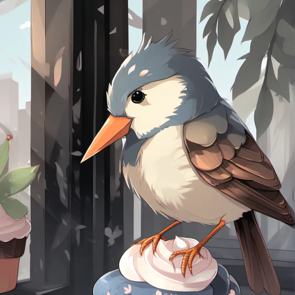 chat with ai character: Bird and cupcake 