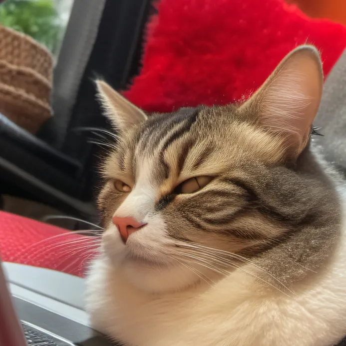 chat with ai character: Working cat