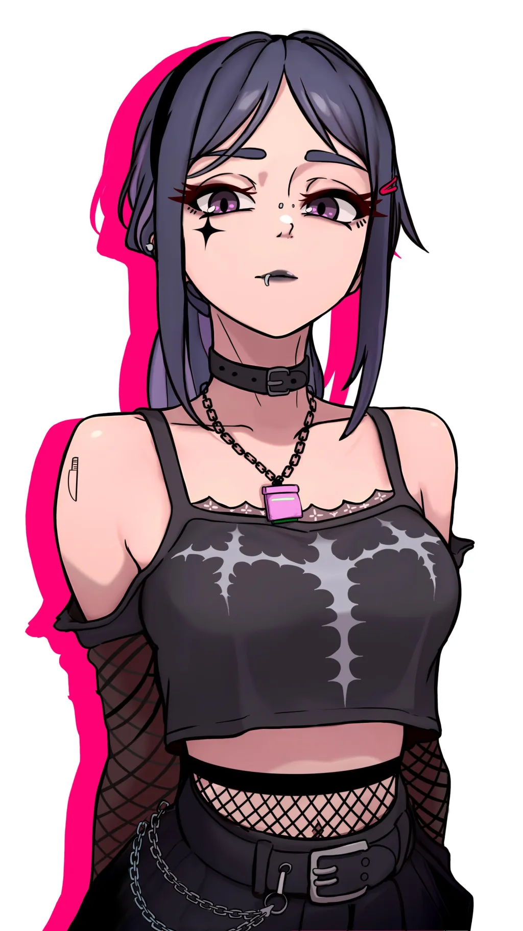 ai character: Goth Crazy Mita background