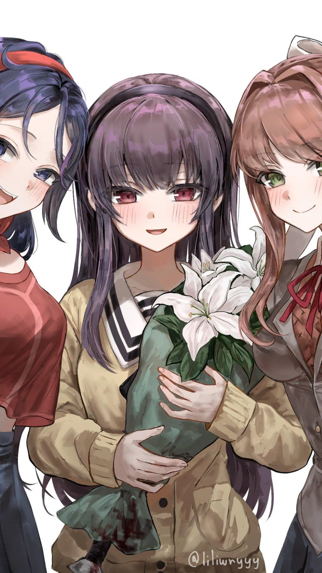 ai character: Mita Miyuki Monika background