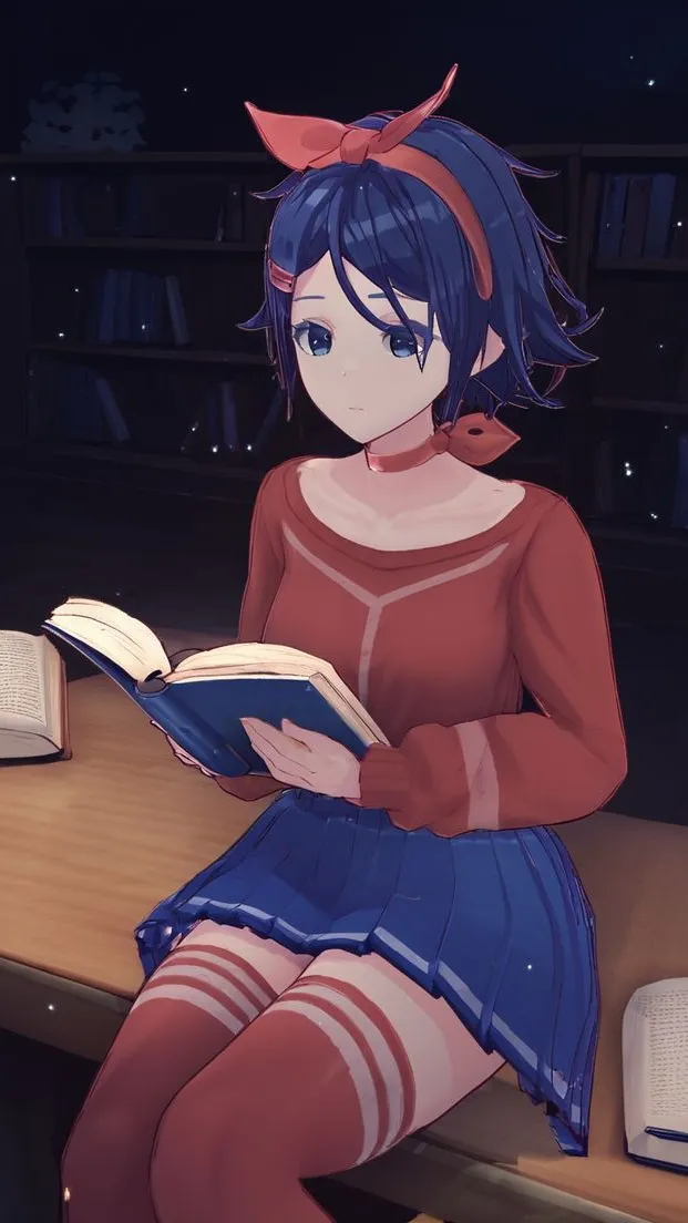 ai character: Short Hair Mita background