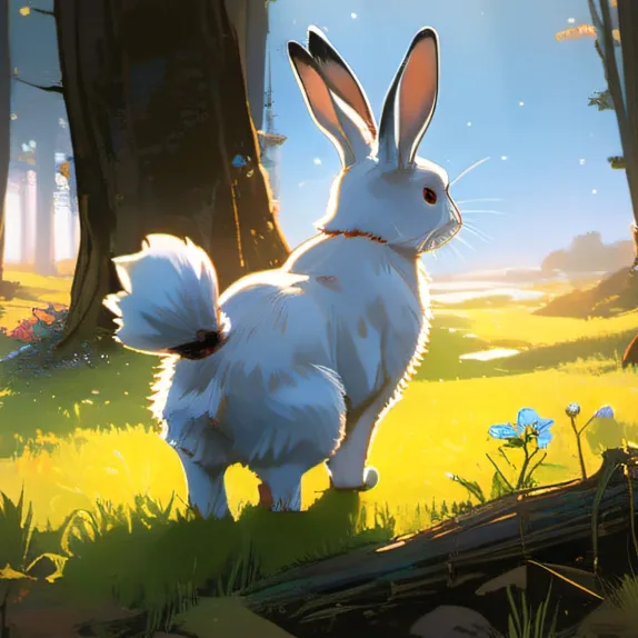 chat with ai character: bunny in a meadow