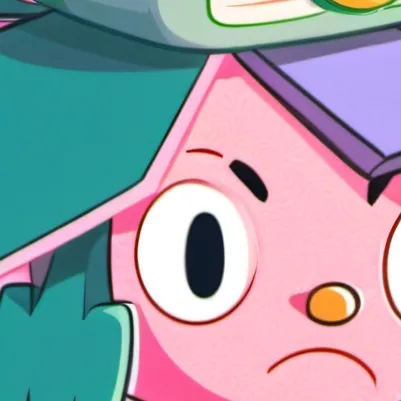 chat with ai character: Pink block ^-^