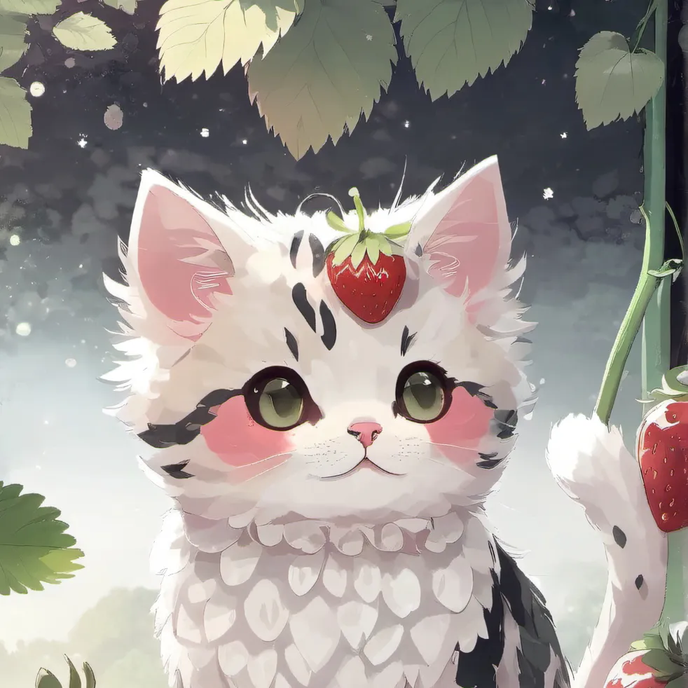 chat with ai character: Strawberry cat