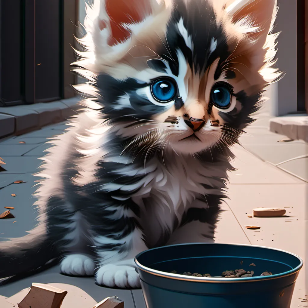 chat with ai character: Stray kitten