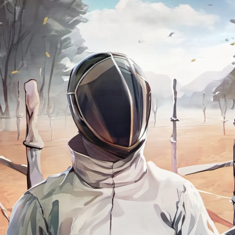 chat with ai character: a fencer