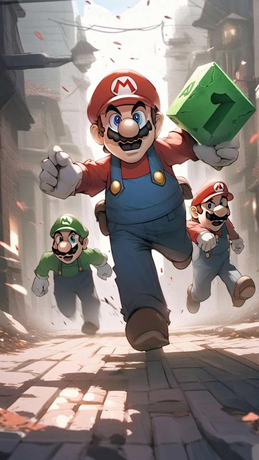 ai character: mario alien attack background