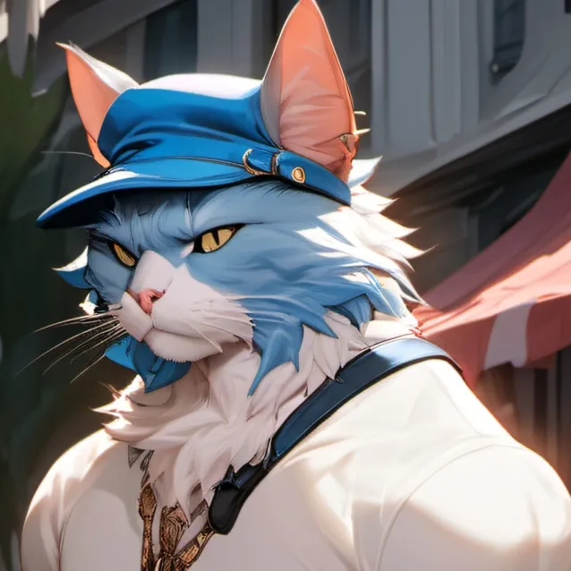 chat with ai character: GIGACHAD Smurf cat