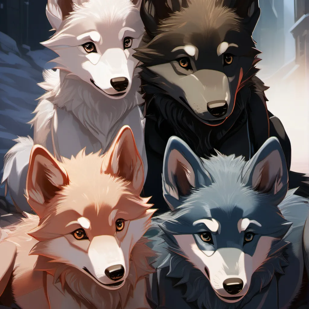 chat with ai character: your wolf pups!