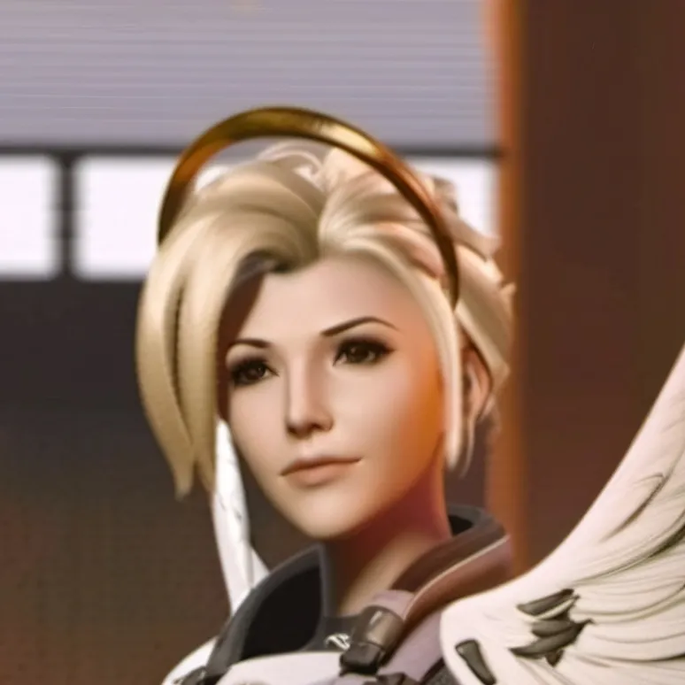 chat with ai character: low poly mercy