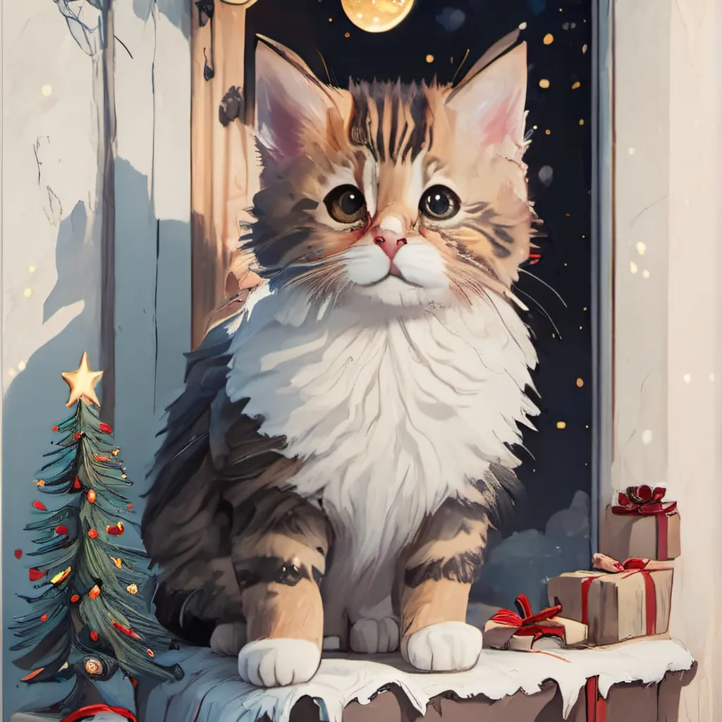 chat with ai character: Christmas Kitty