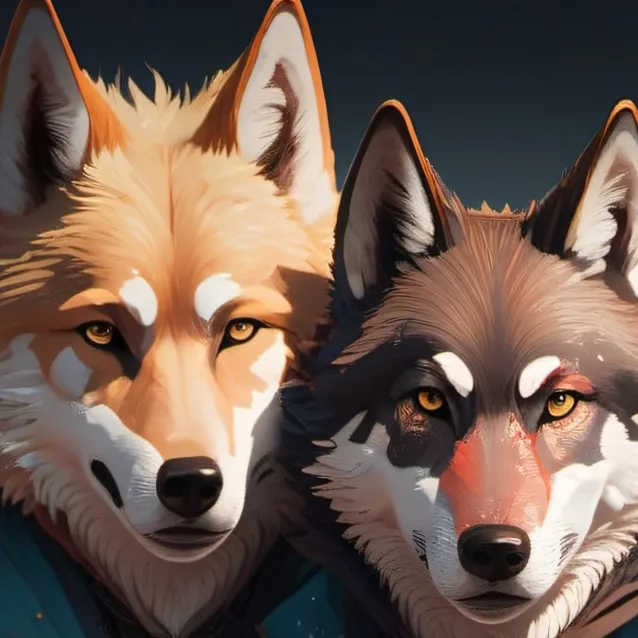 chat with ai character: a wolf family