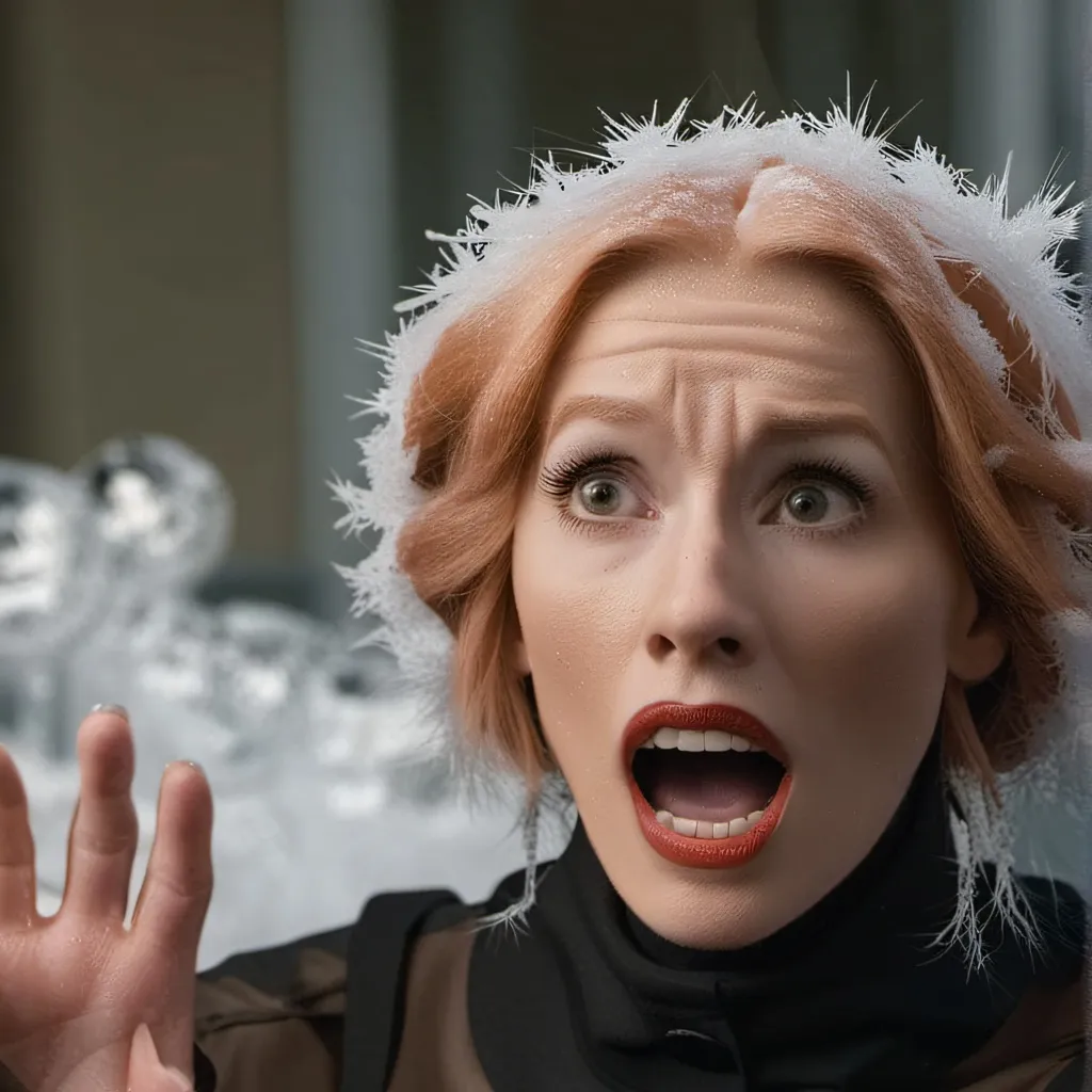 chat with ai character: frozen woman