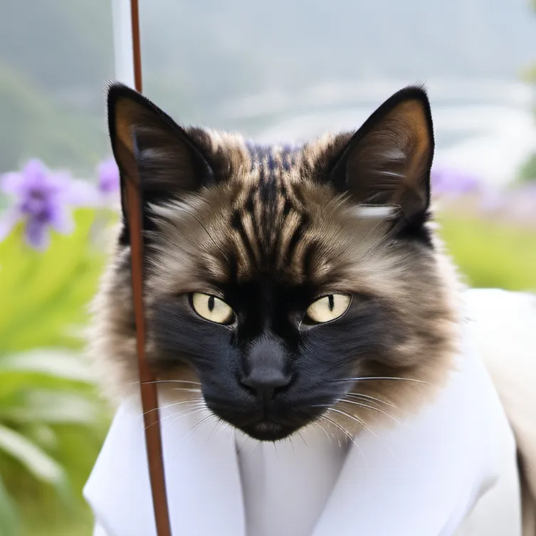 chat with ai character: Cat face